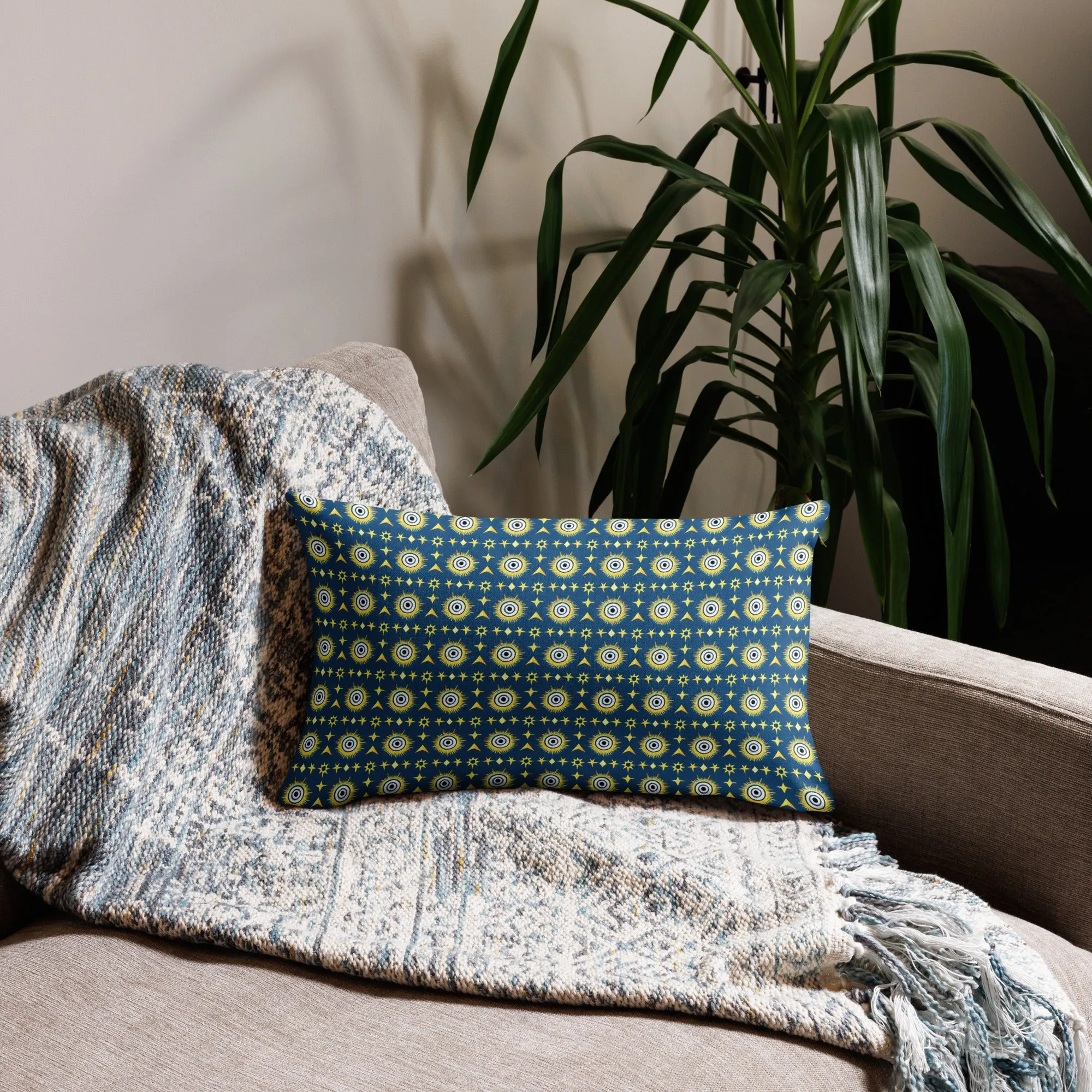 Luxurious Navy Gold Stars Premium Pillow - Perfect Home Accent