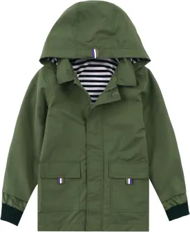 M2C Boys Girls Hooded Cotton Lined Rain Jacket Light Windbreaker