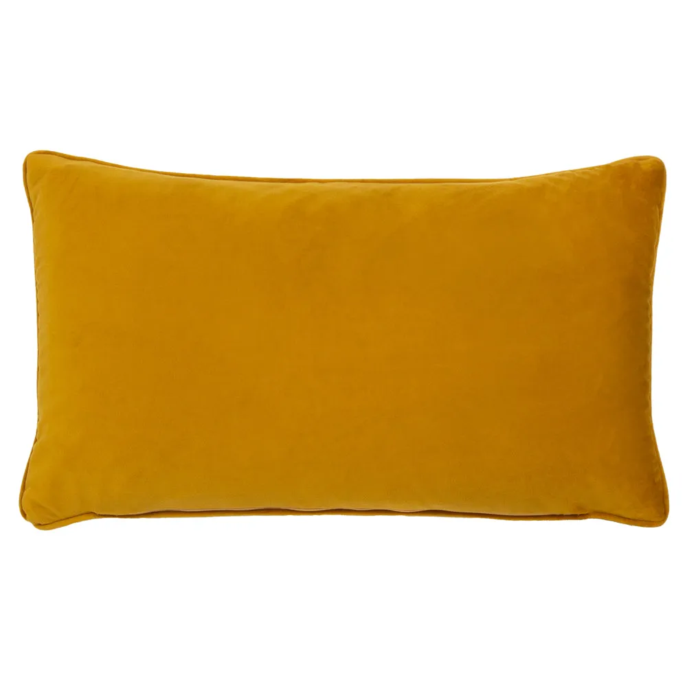 Madagascan Tiger Piped Velvet Cushion Multicolour