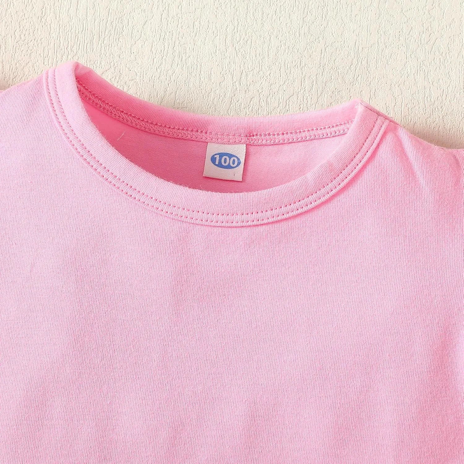 Magic Park 12M-7Y Baby Girl Blouse Toddler Ruffle T-Shirts Kids Girl Solid Color Tee Casual Tops for Girls