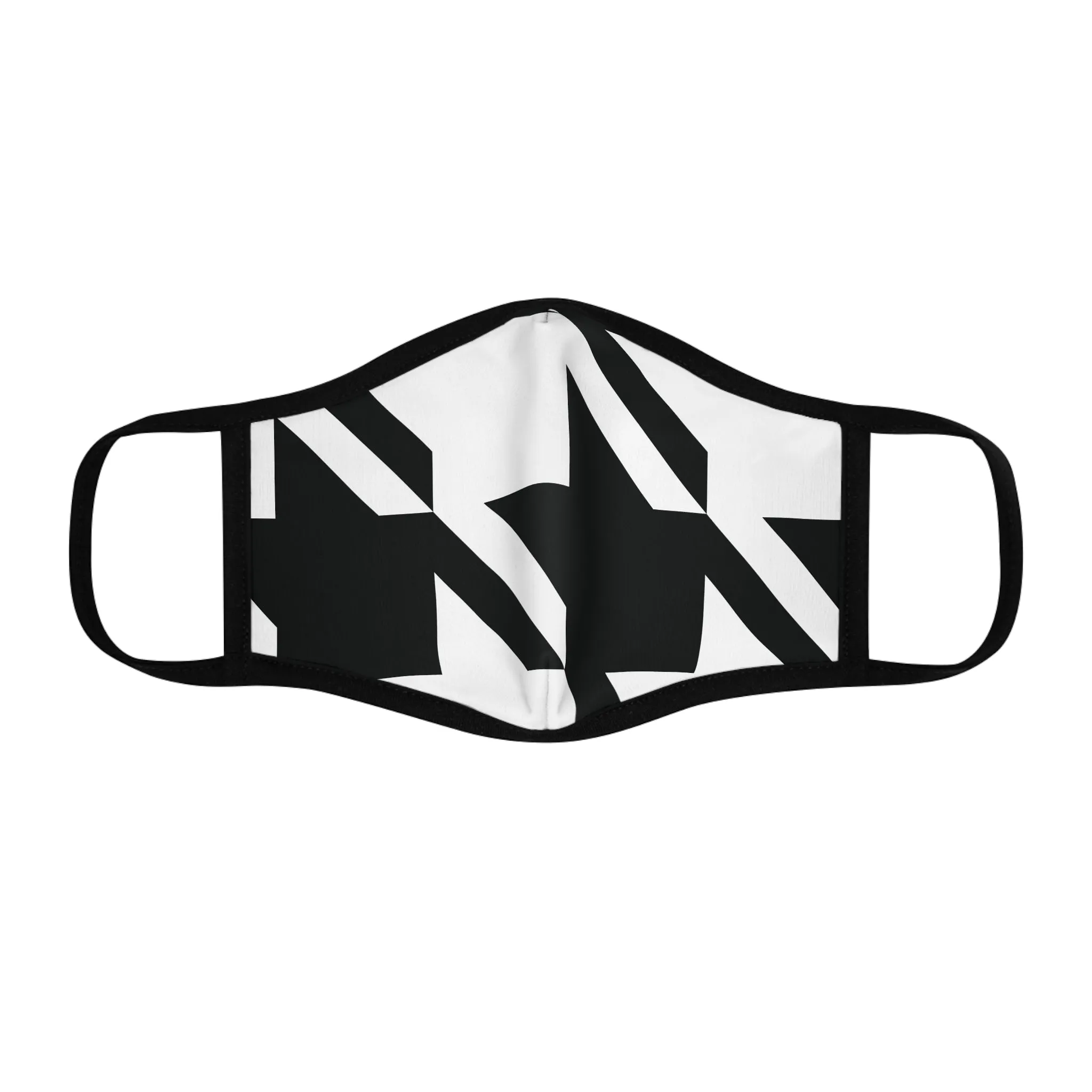 Men's Houndstooth Fitted Polyester Face Mask