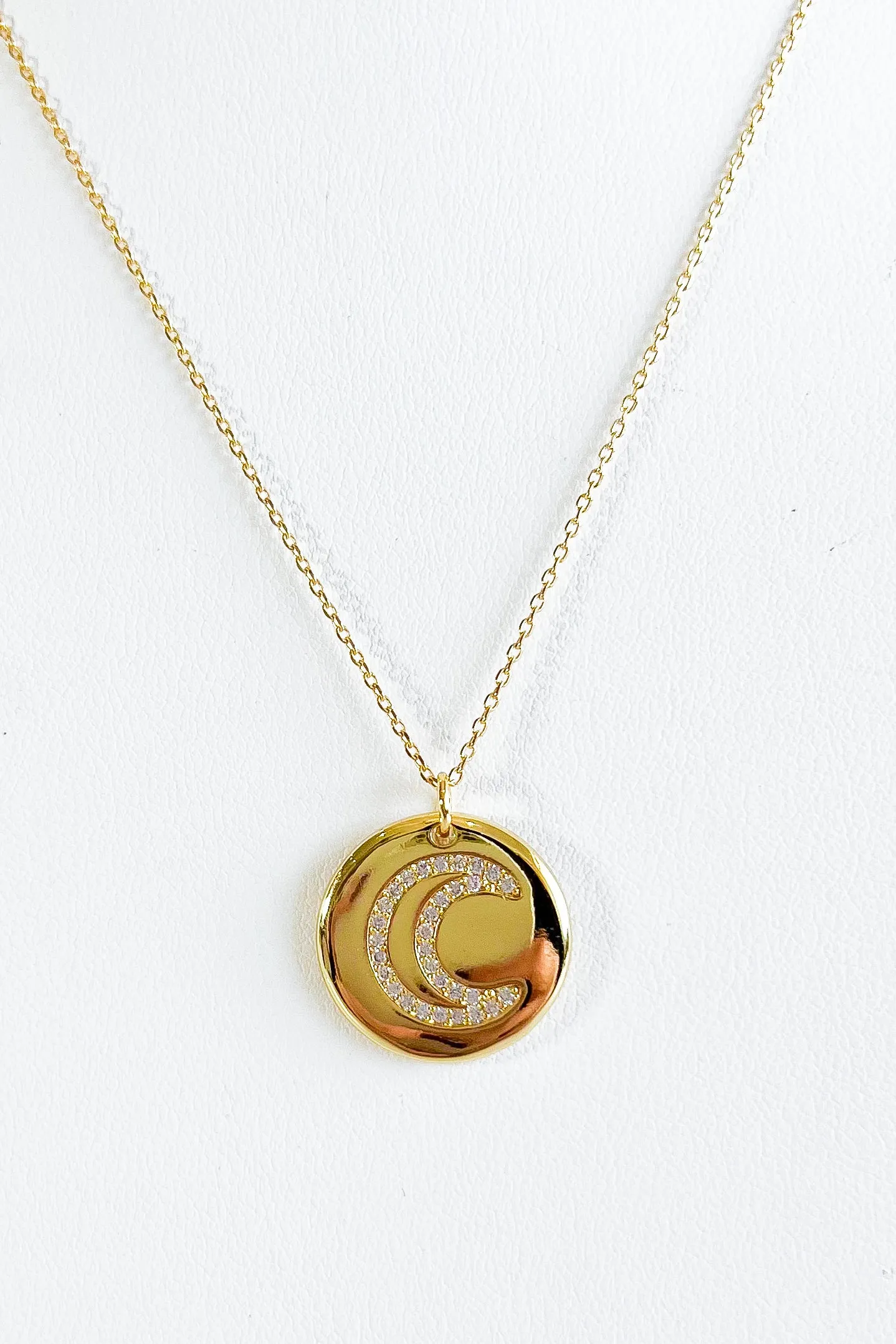 Micropave  Moon Pendant