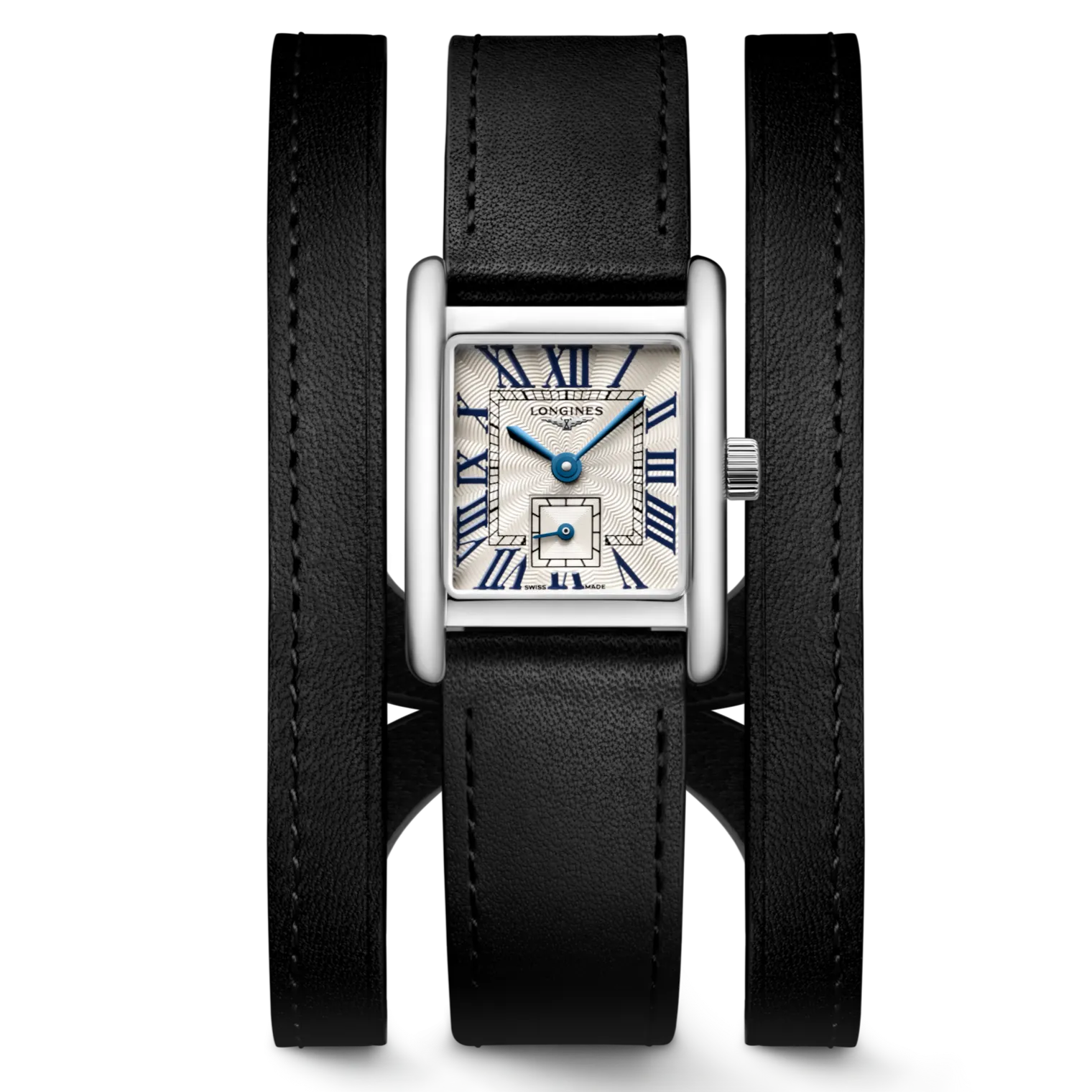 Mini DolceVita Black Nappa Double Tour Leather Strap