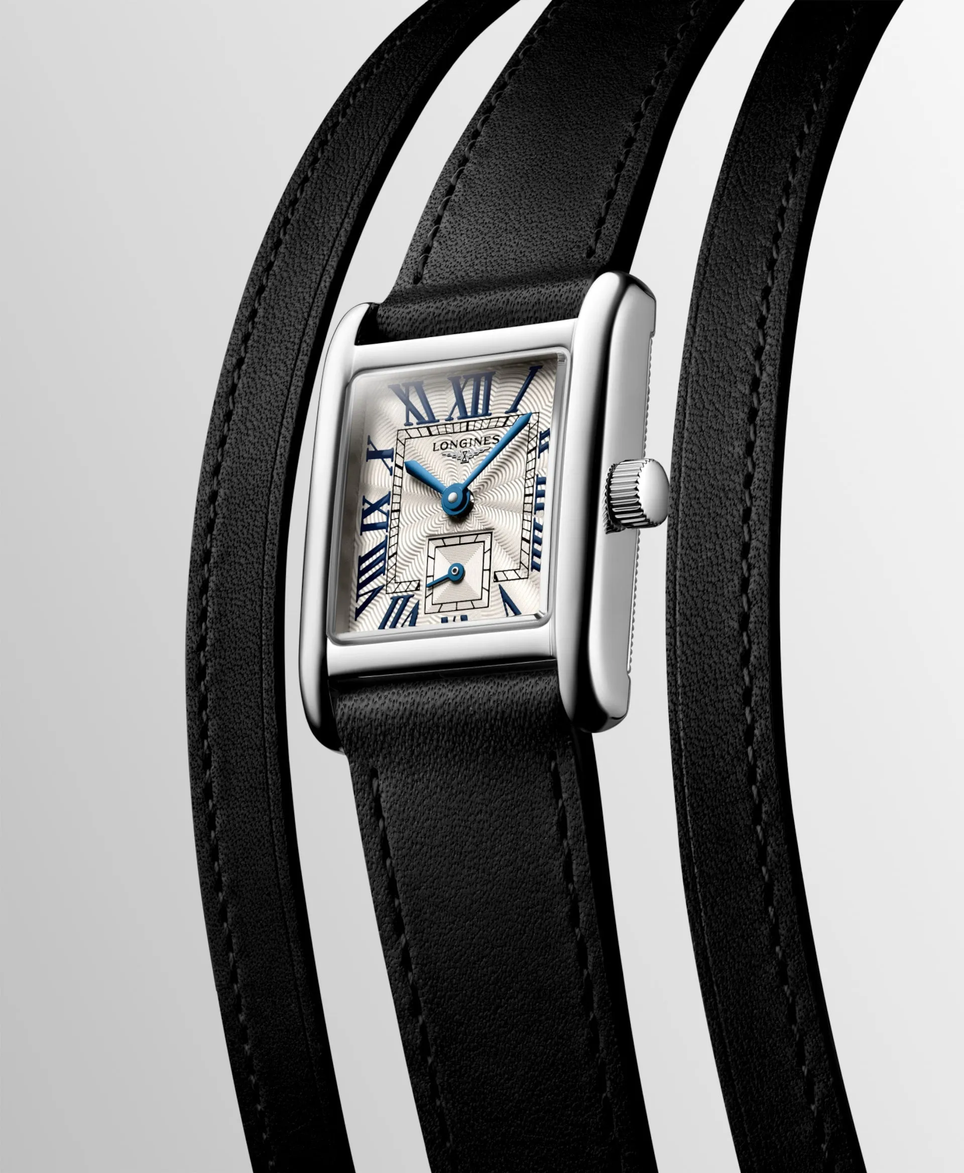 Mini DolceVita Black Nappa Double Tour Leather Strap