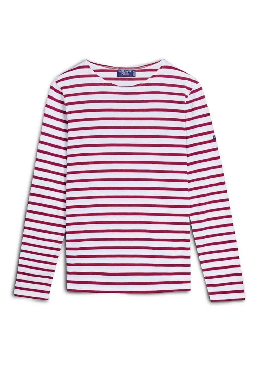 MINQUIERS MODERN - Authentic Breton Stripe Shirt | Soft Cotton | Men Fit (WHITE / RED)