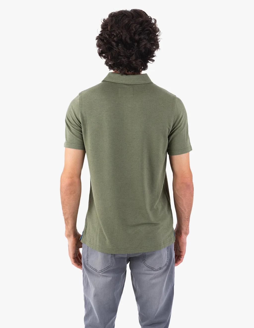MOSS CASHMERE POLO