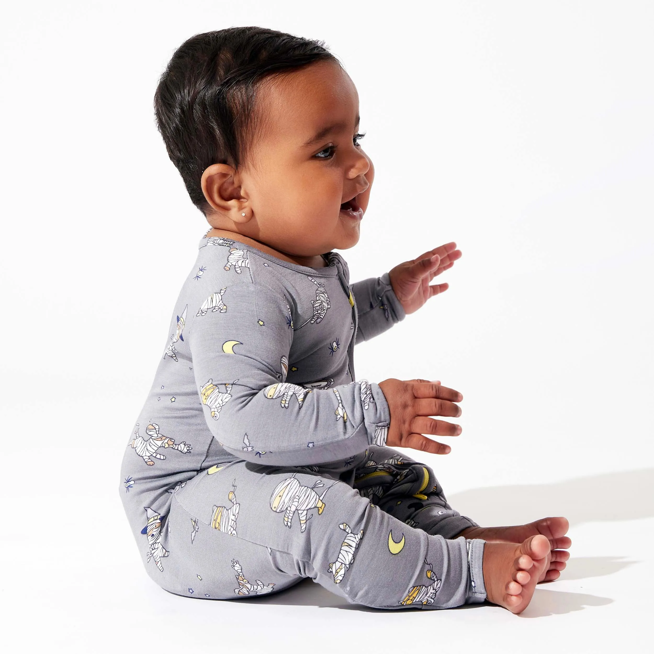 Mummies Halloween Bamboo Convertible Footie