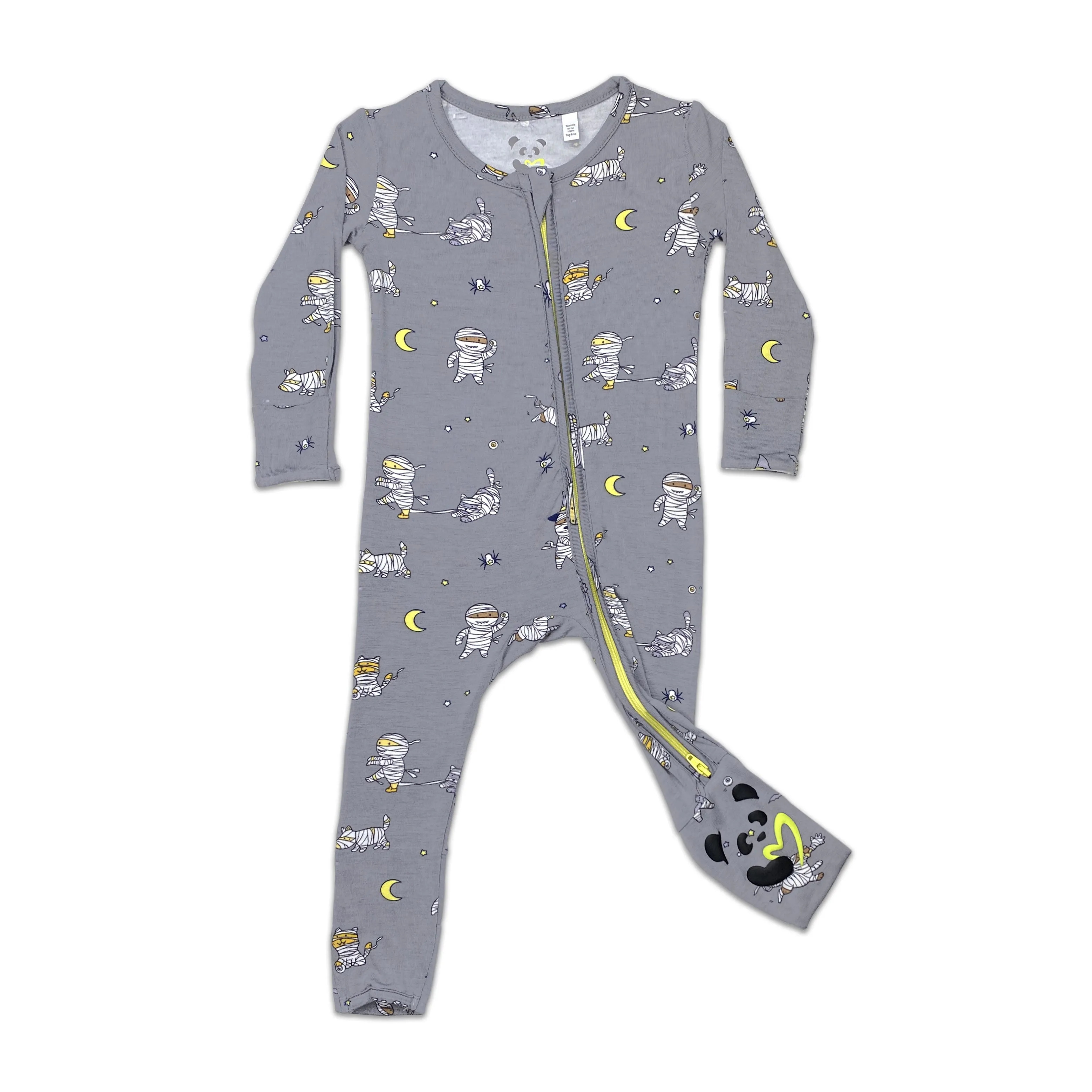 Mummies Halloween Bamboo Convertible Footie