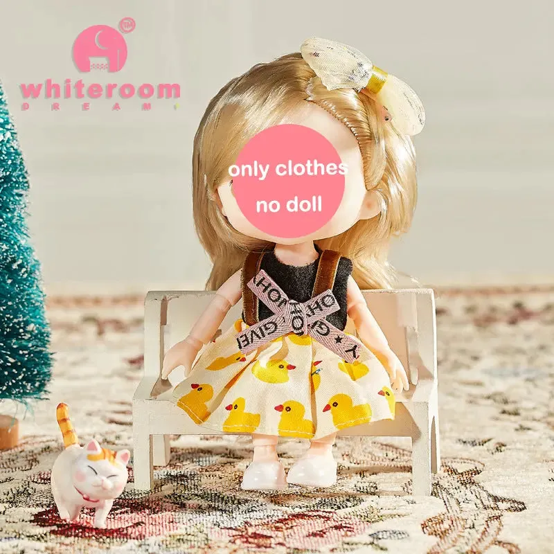 New 16 cm BJD Mini Doll | 13 Movable Joints | Girl with 3D Big Eyes | DIY Toy with Clothes | 1/12 Fashion Doll