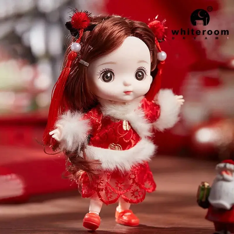 New 16 cm BJD Mini Doll | 13 Movable Joints | Girl with 3D Big Eyes | DIY Toy with Clothes | 1/12 Fashion Doll