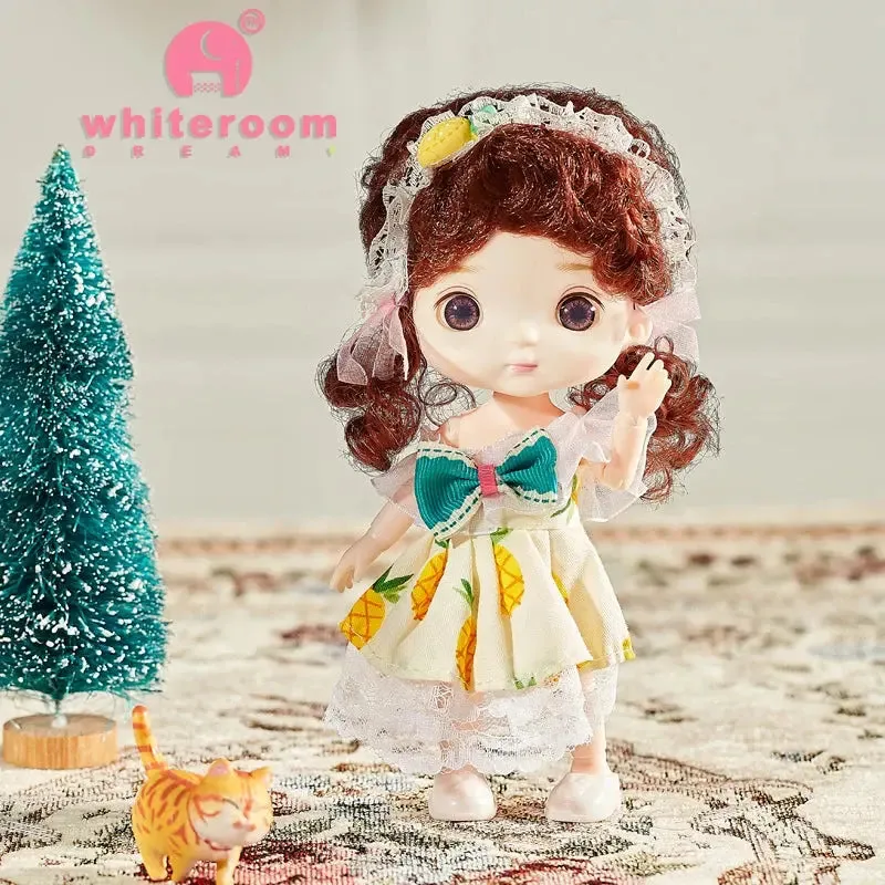 New 16 cm BJD Mini Doll | 13 Movable Joints | Girl with 3D Big Eyes | DIY Toy with Clothes | 1/12 Fashion Doll