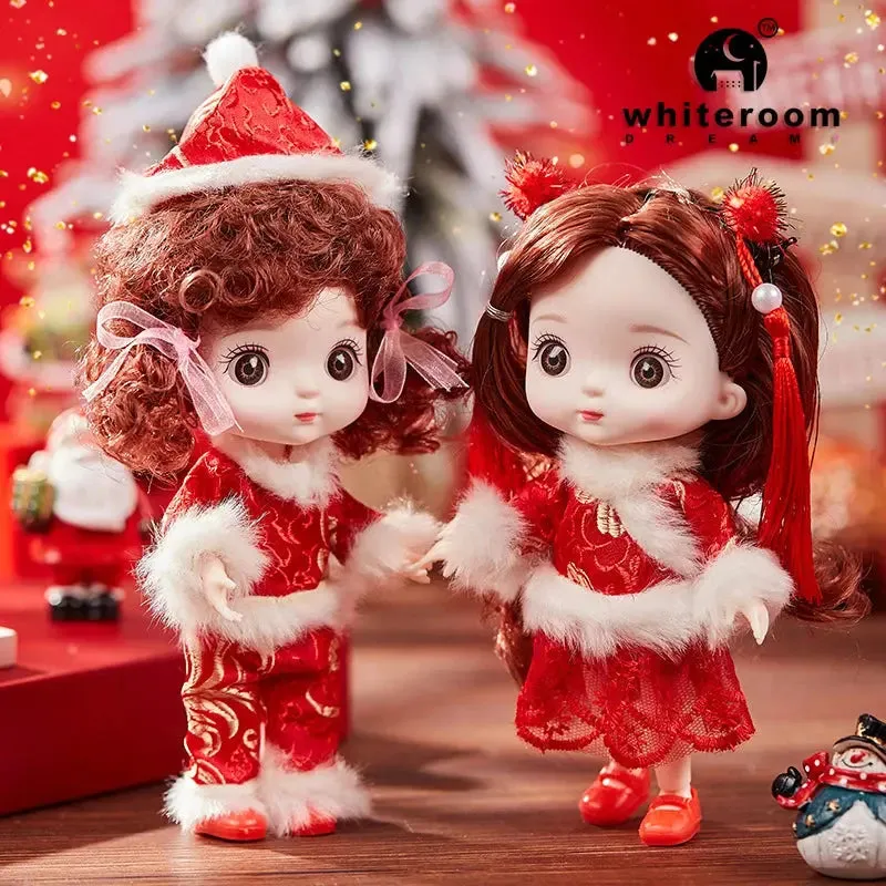 New 16 cm BJD Mini Doll | 13 Movable Joints | Girl with 3D Big Eyes | DIY Toy with Clothes | 1/12 Fashion Doll