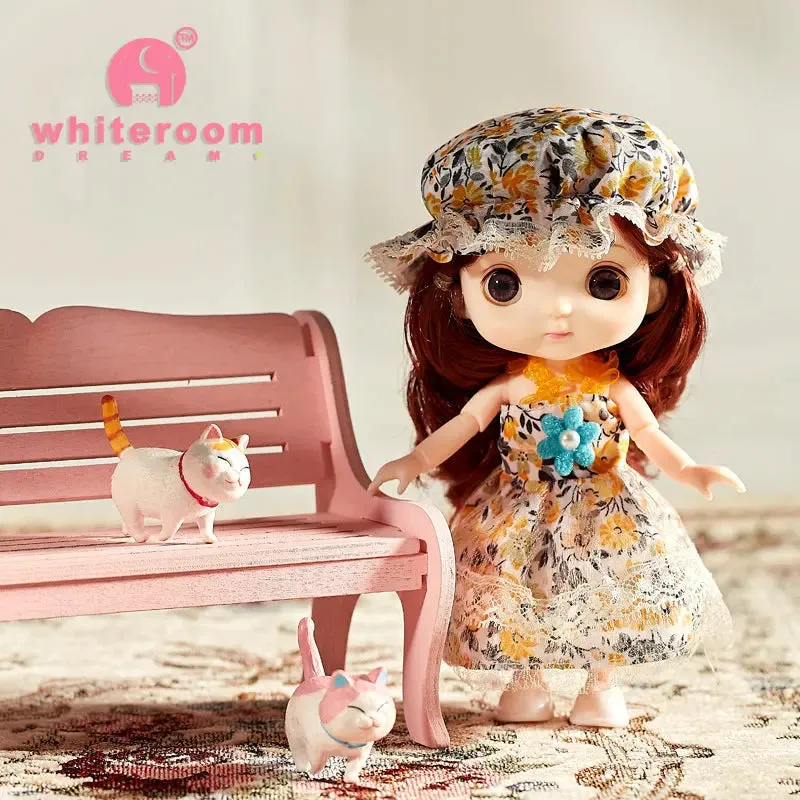 New 16 cm BJD Mini Doll | 13 Movable Joints | Girl with 3D Big Eyes | DIY Toy with Clothes | 1/12 Fashion Doll