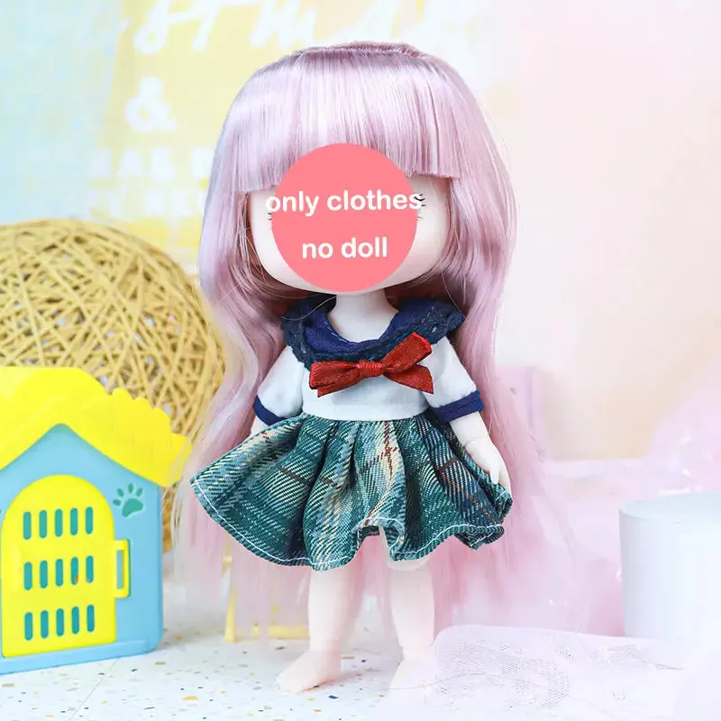 New 16 cm BJD Mini Doll | 13 Movable Joints | Girl with 3D Big Eyes | DIY Toy with Clothes | 1/12 Fashion Doll