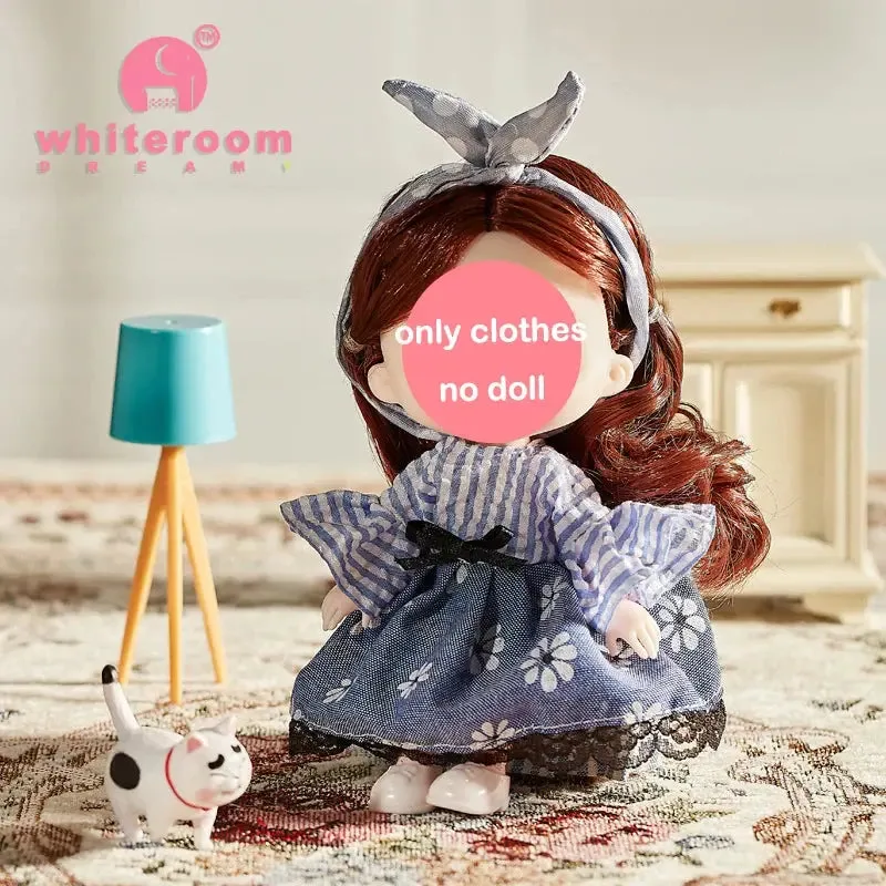 New 16 cm BJD Mini Doll | 13 Movable Joints | Girl with 3D Big Eyes | DIY Toy with Clothes | 1/12 Fashion Doll