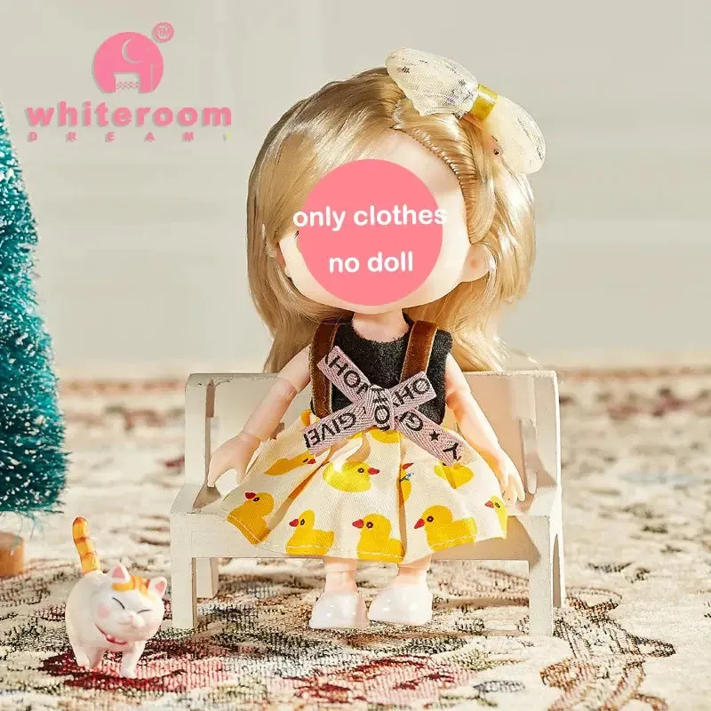 New 16 cm BJD Mini Doll | 13 Movable Joints | Girl with 3D Big Eyes | DIY Toy with Clothes | 1/12 Fashion Doll