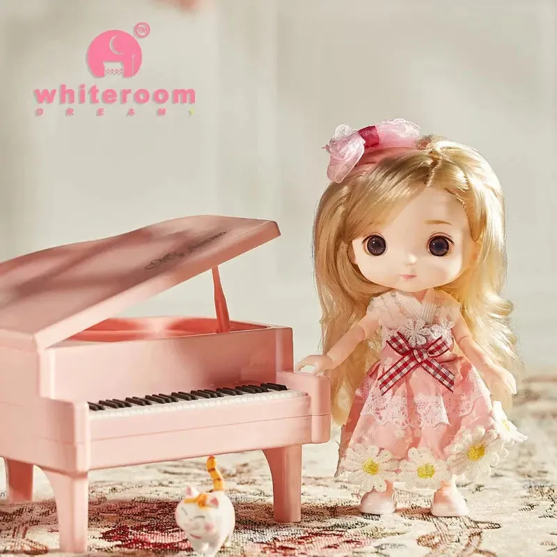 New 16 cm BJD Mini Doll | 13 Movable Joints | Girl with 3D Big Eyes | DIY Toy with Clothes | 1/12 Fashion Doll