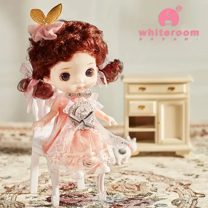 New 16 cm BJD Mini Doll | 13 Movable Joints | Girl with 3D Big Eyes | DIY Toy with Clothes | 1/12 Fashion Doll
