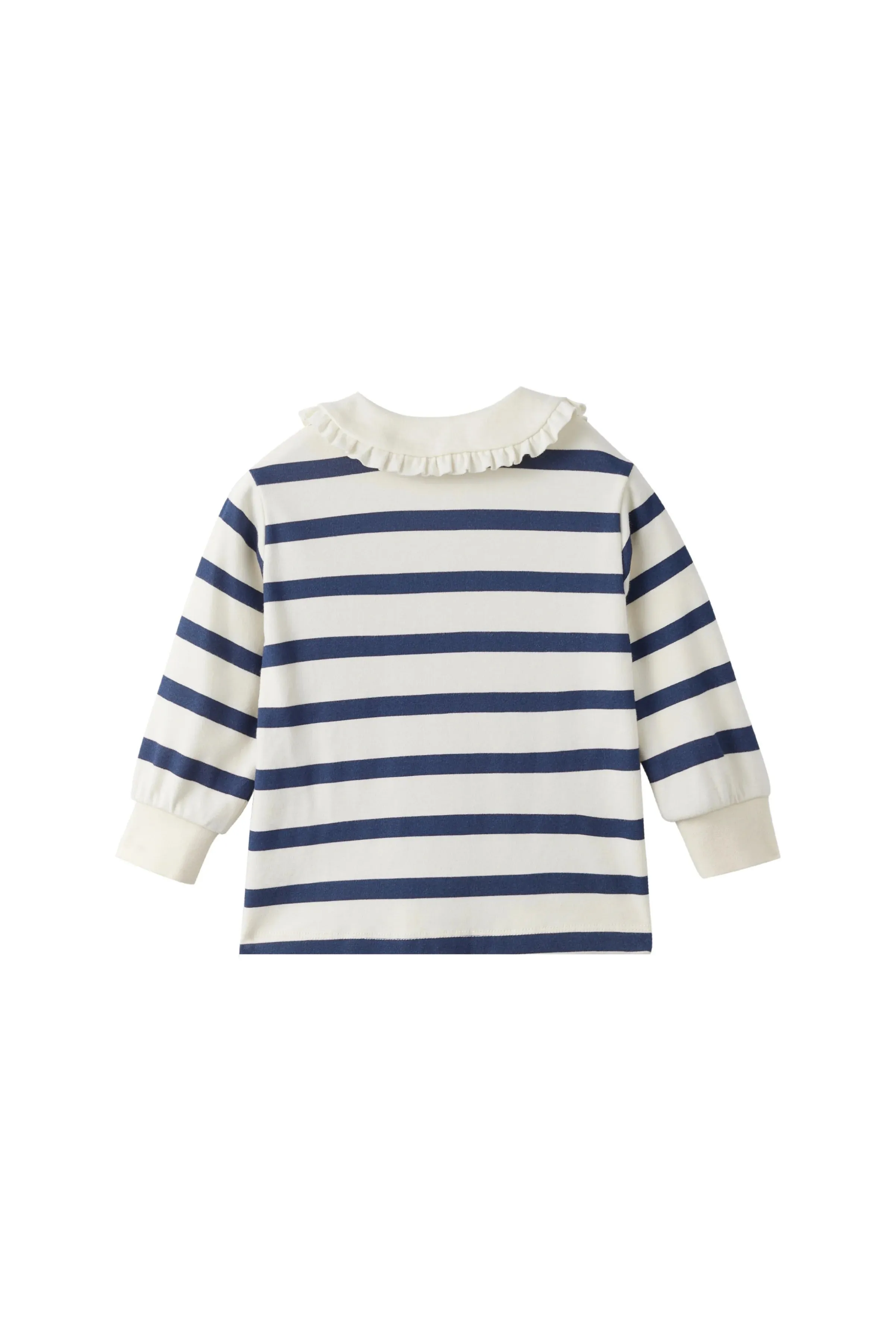 Norsu Organic Collar Long-sleeve shirt-Strips
