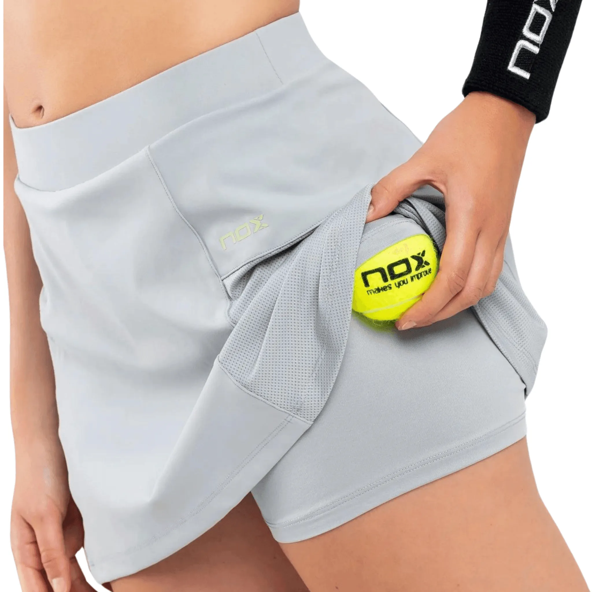 NOX Pro Padel Skirt Mist Grey