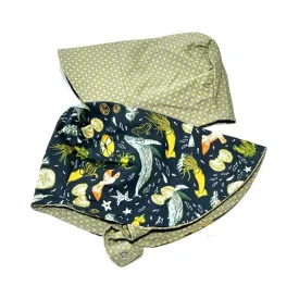 Organic Reversible EcoBonnet Sun Hat - Deep Sea