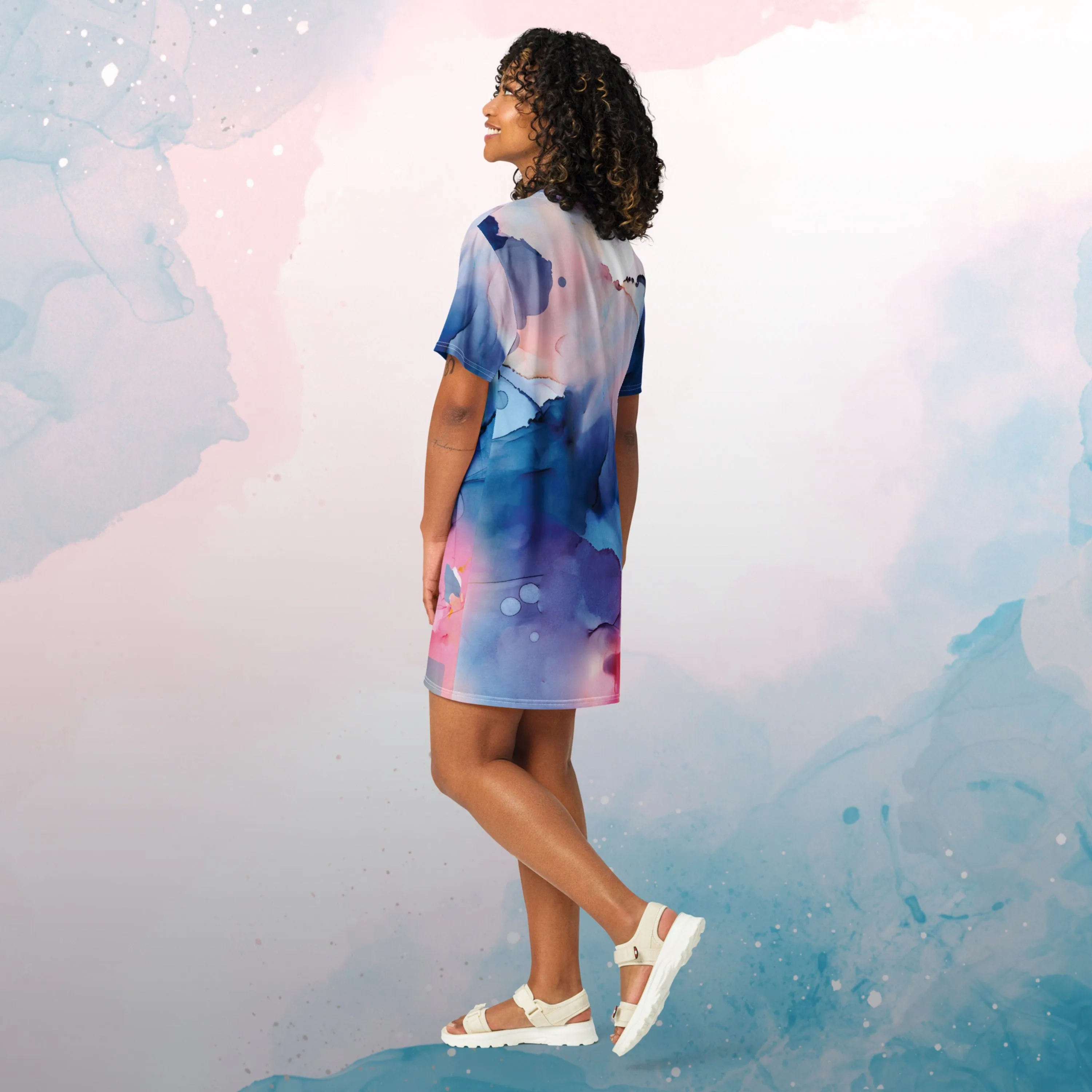 Pastel Marbling Women's T-shirt Dress or Nightgown