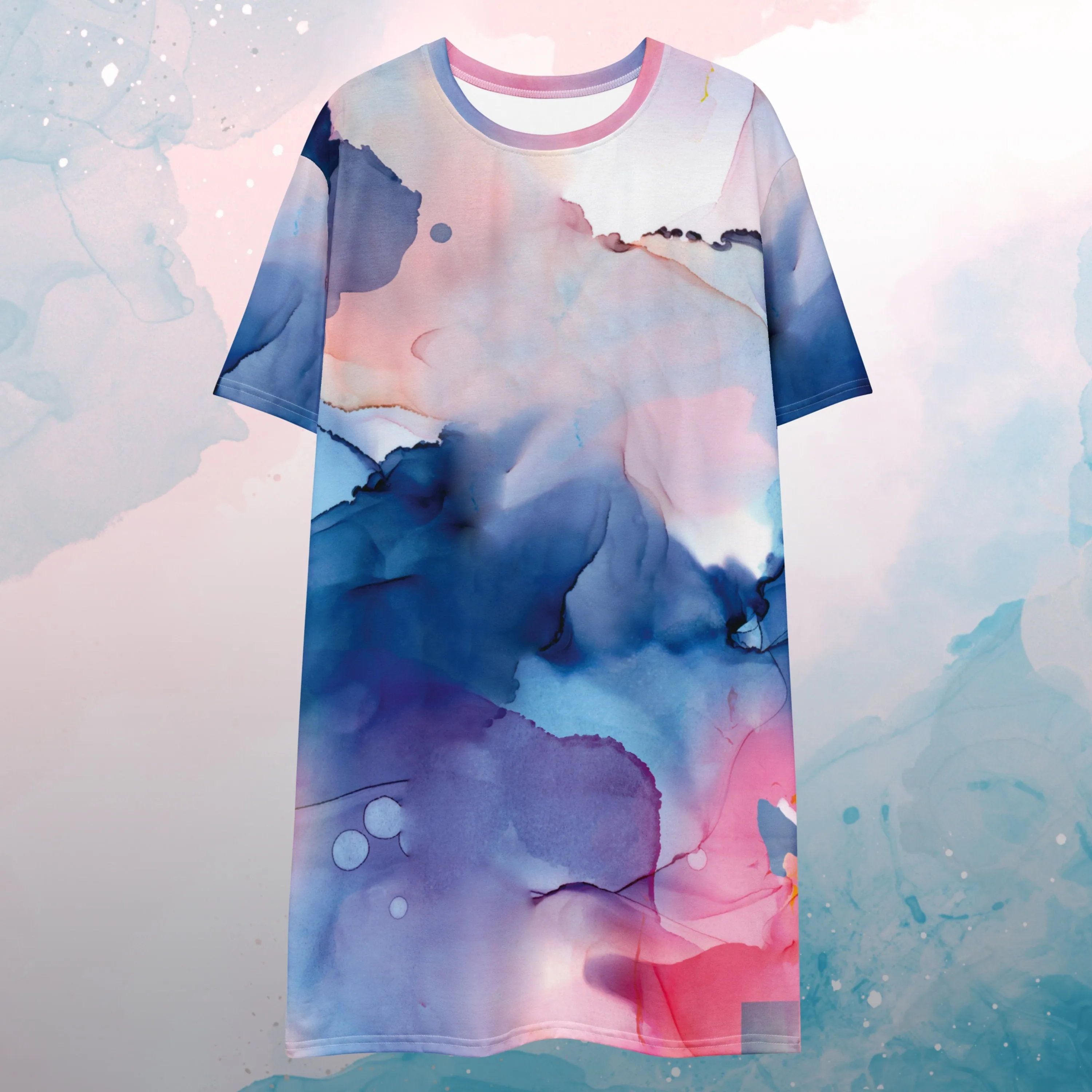 Pastel Marbling Women's T-shirt Dress or Nightgown