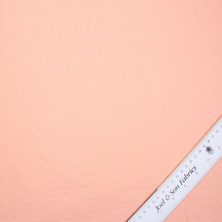 Peach Cotton Piqué Jacquard