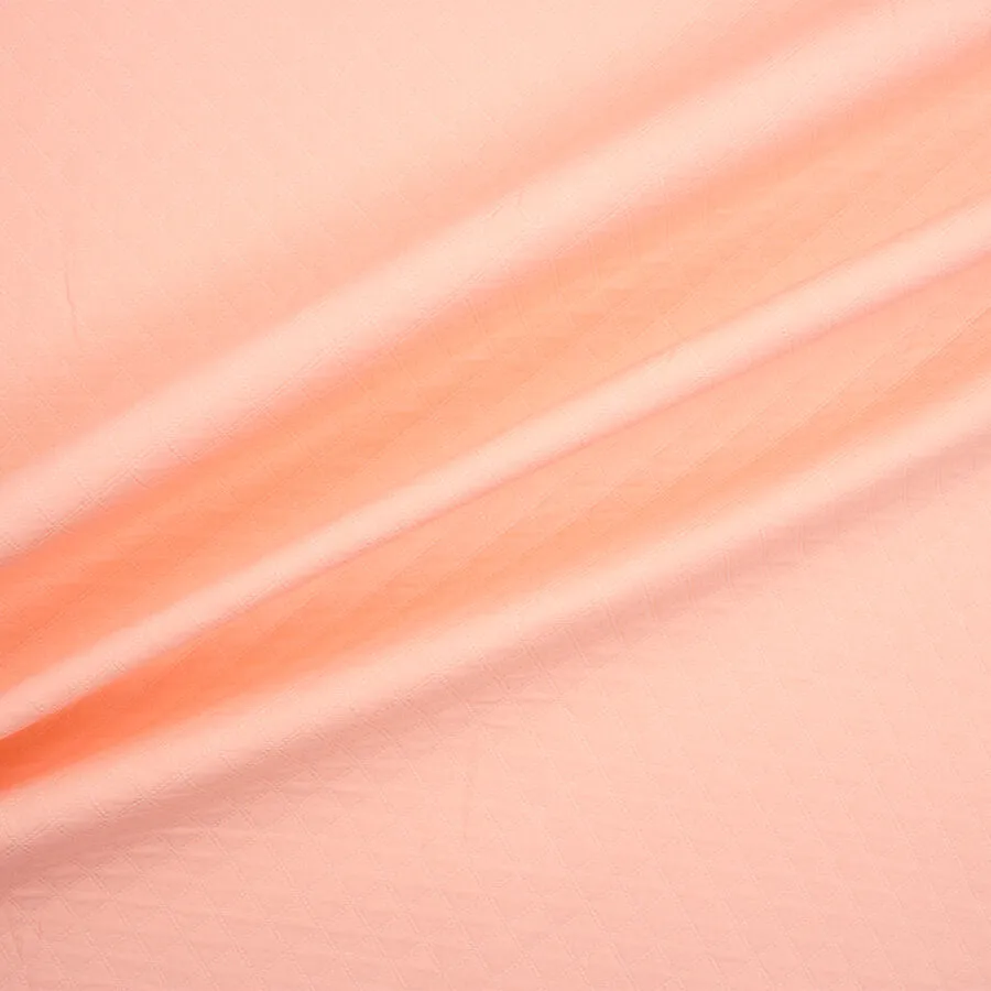 Peach Cotton Piqué Jacquard