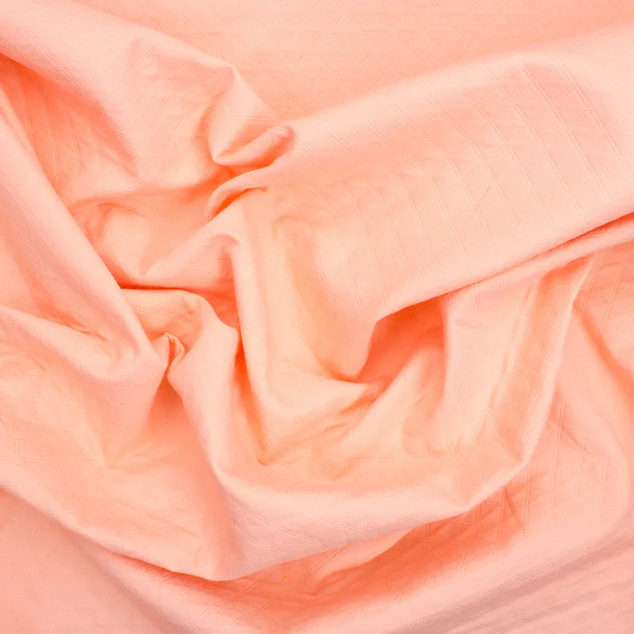 Peach Cotton Piqué Jacquard