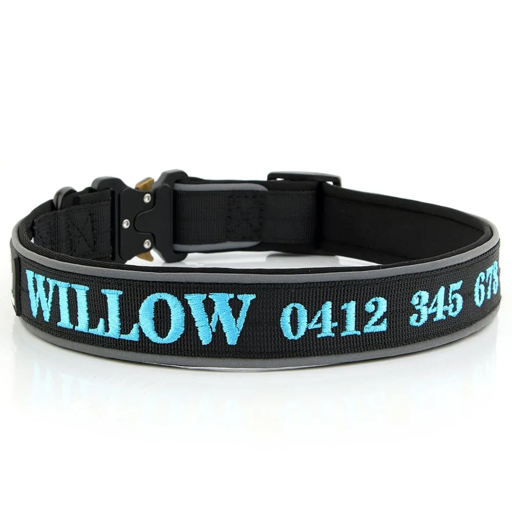 Personalised Embroidered Tactical Dog Collar