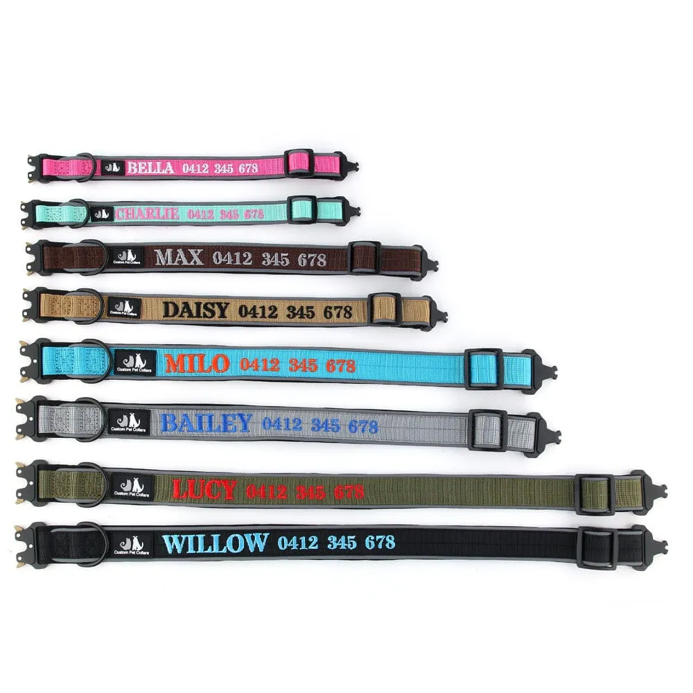 Personalised Embroidered Tactical Dog Collar