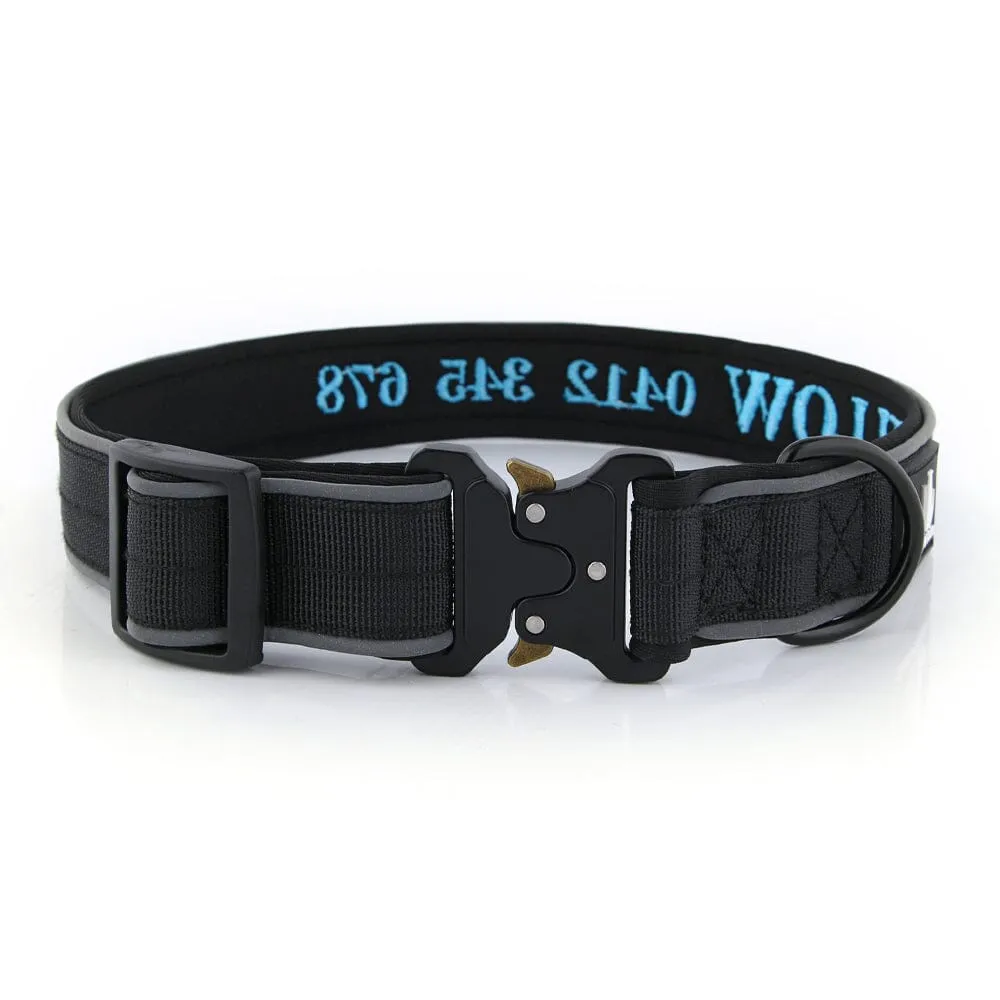 Personalised Embroidered Tactical Dog Collar