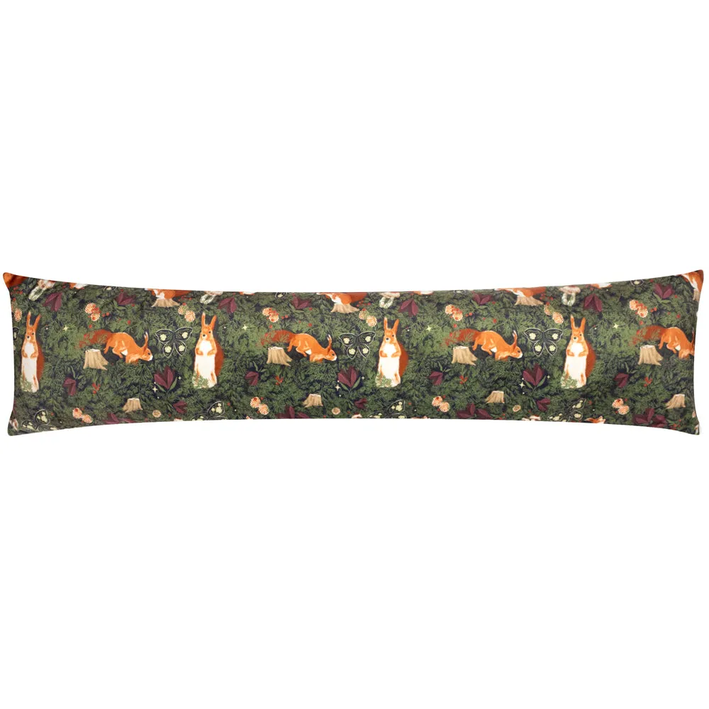 Pineberry Forest Velvet Draught Excluder Multicolour