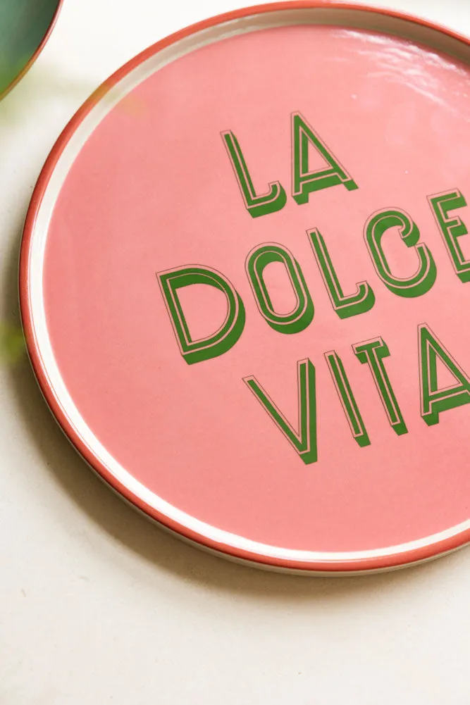 Pink La Dolce Vita Plate