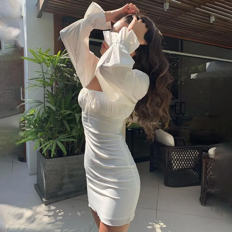 Ruched Bodycon Mini Dress