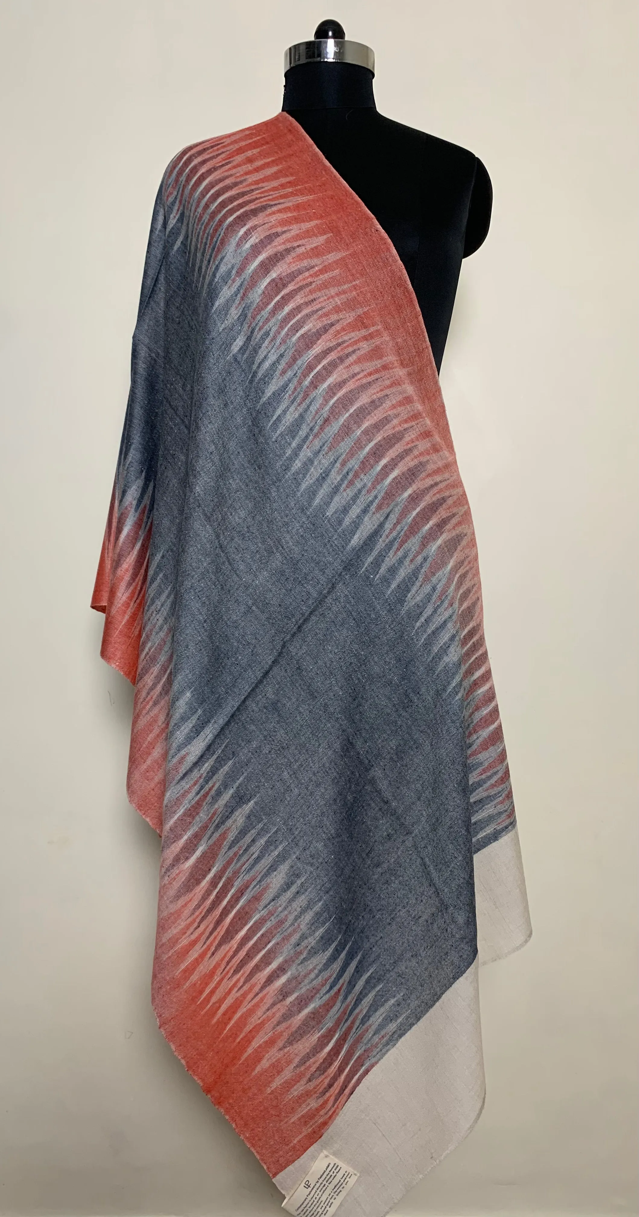 Scarlett Herringbone Ikat Dyed Cashmere Stole