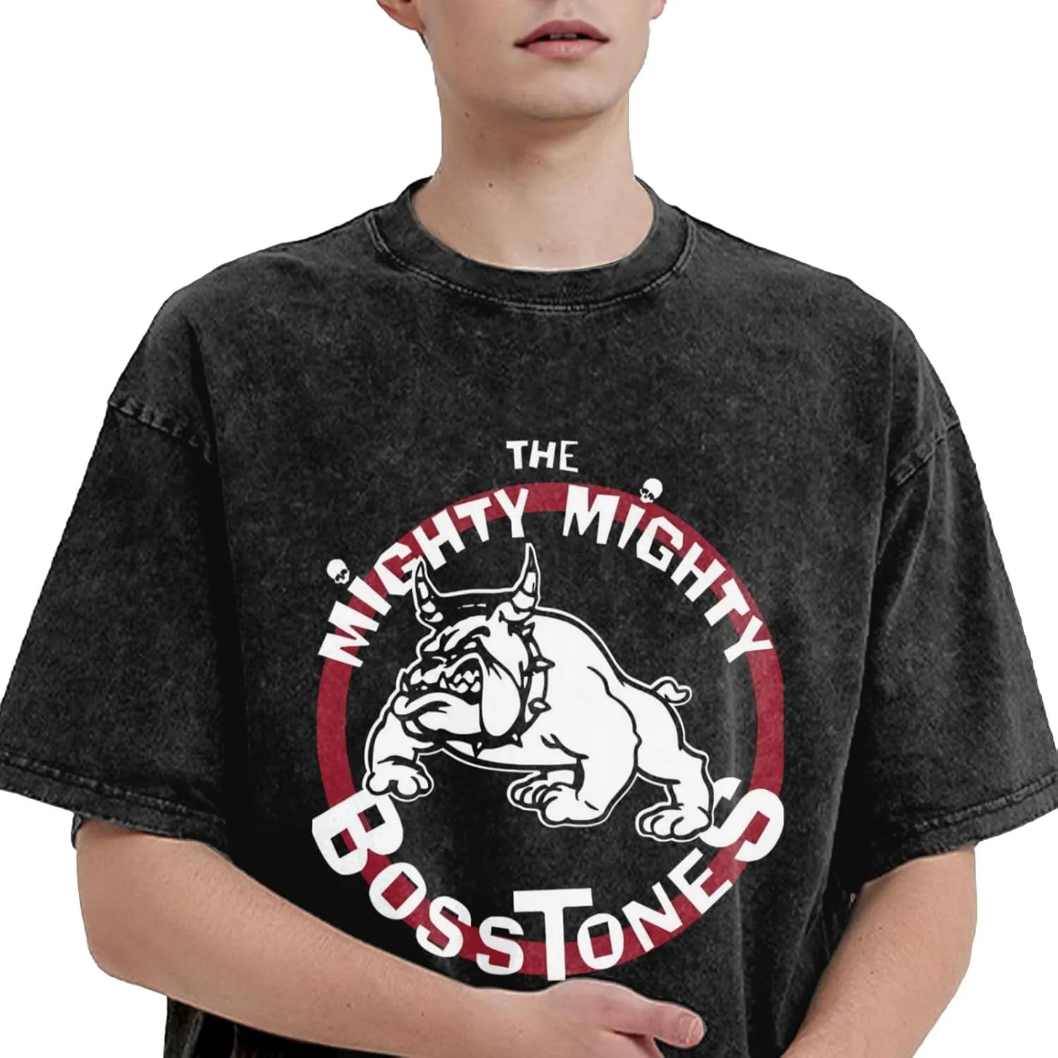 Shirt Men's Oversized Loose Fit Vintage Washed Cotton Casual T-Shirts