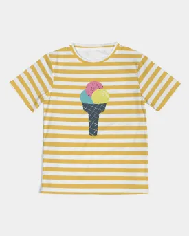 SMF Bright Yellow Strips Kids Tee