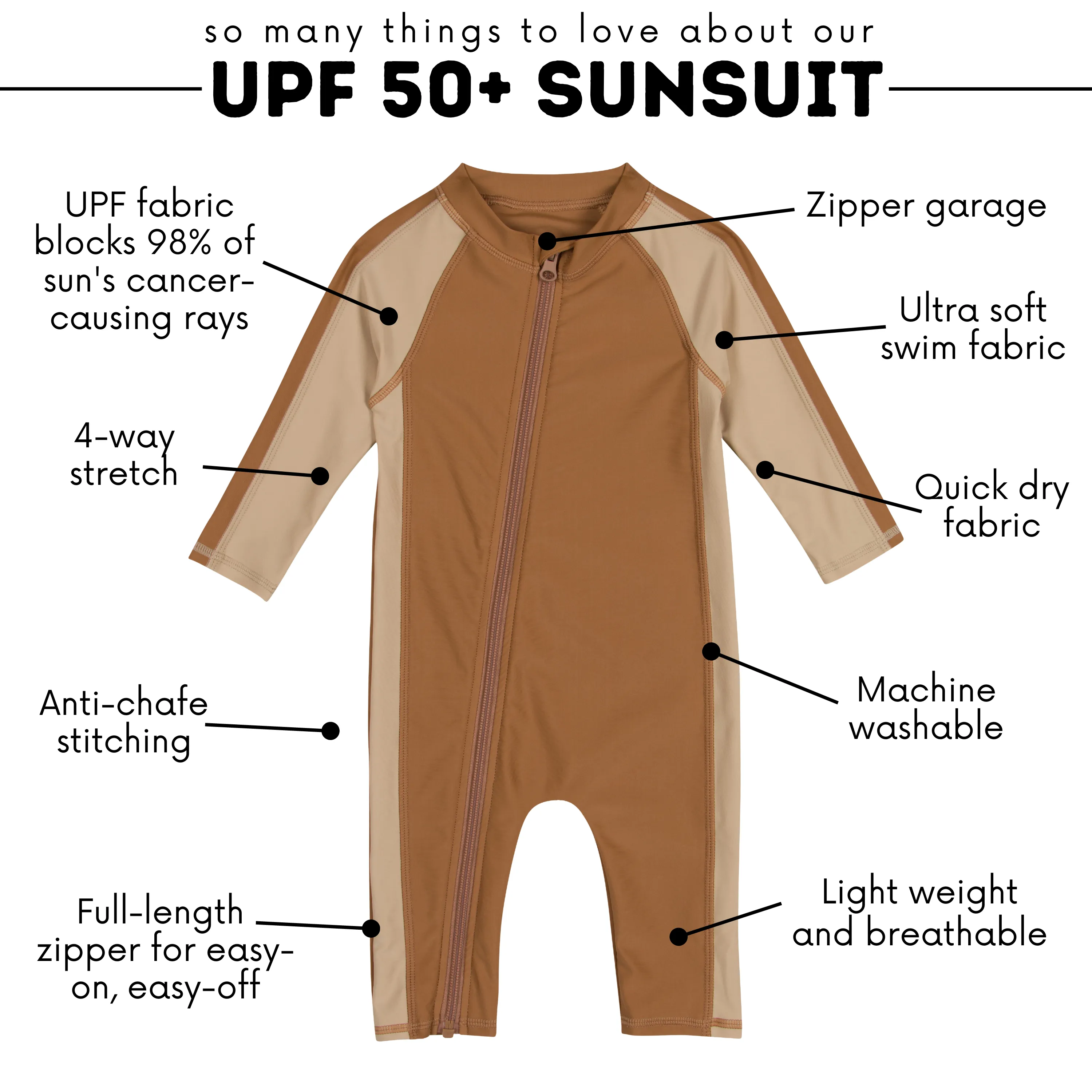 Sunsuit - Long Sleeve Romper Swimsuit | "Canyon Haze"