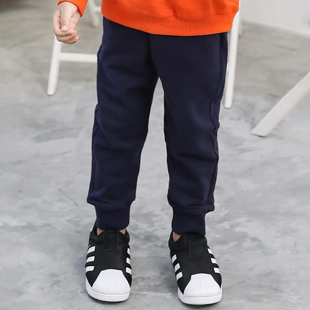 Toddler Baby Boy's Pull On Cotton Jogger Pants Stretch Knit Pants Infant Girls Athletic Sweatpants Bottoms