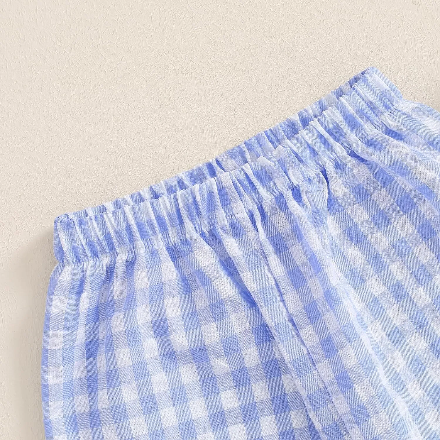 Toddler Baby Girl Boy Cotton Linen Pants Plaid Elastic Jogger Gingham Lantern Long Pants Summer Fall Harem Pants