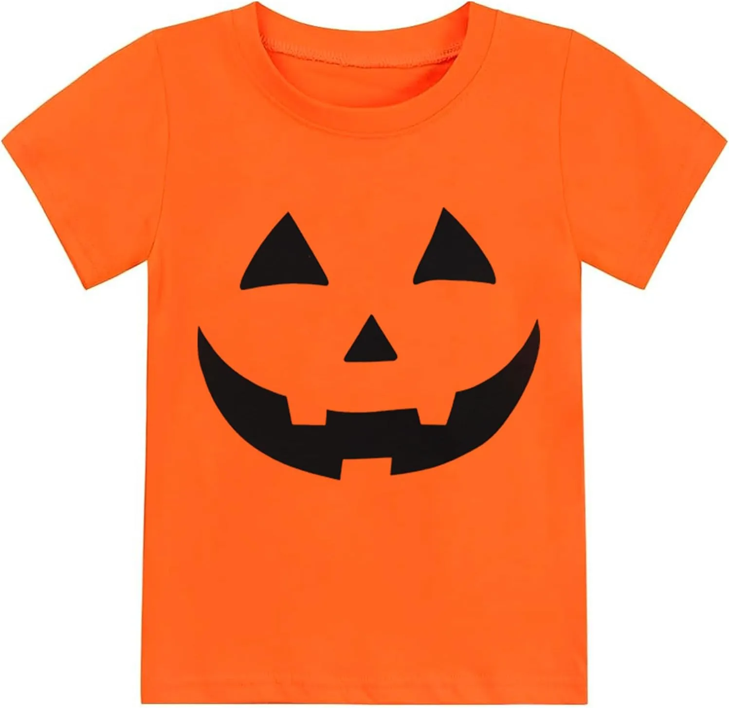 Toddler Boys Girls Halloween T-Shirt Kid Pumpkin Short Sleeve Shirts Skeleton Graphic Clothes Tee Tops 2-7T