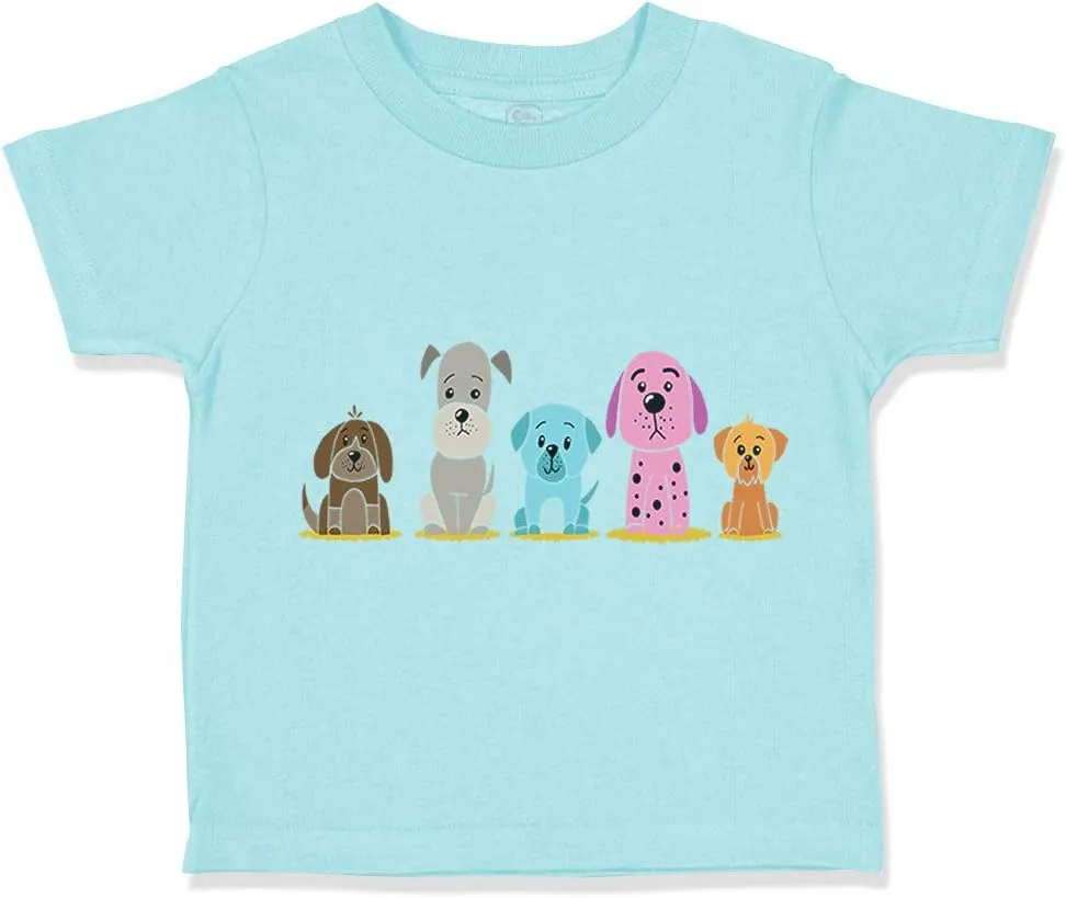 Toddler T-Shirt Dogs Puppy Family Dog Lover Pet Cotton Cute Boy & Girl Clothes