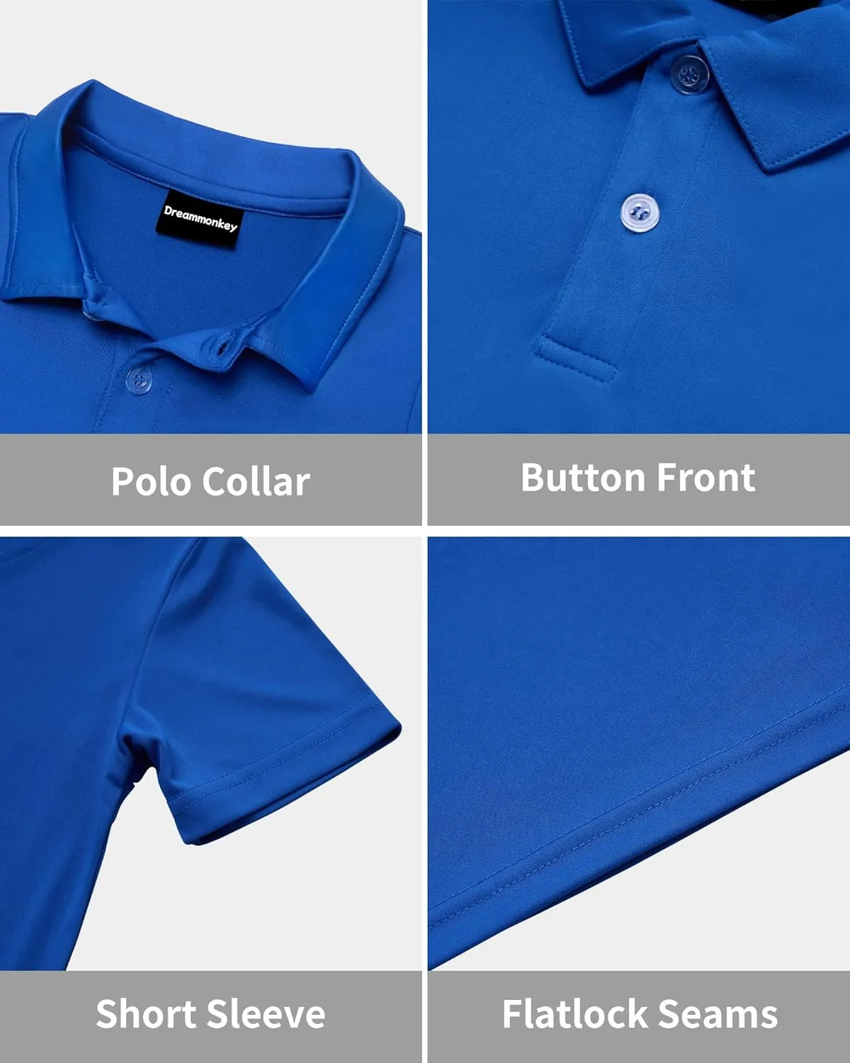 Toddler to Youth Boys' Performance Polo Kids Collared Golf Shirt School Uniform