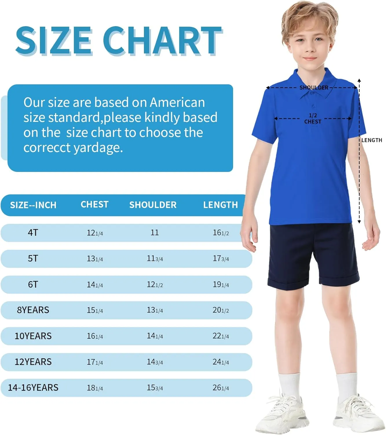 Toddler to Youth Boys' Performance Polo Kids Collared Golf Shirt School Uniform