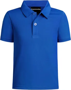 Toddler to Youth Boys' Performance Polo Kids Collared Golf Shirt School Uniform