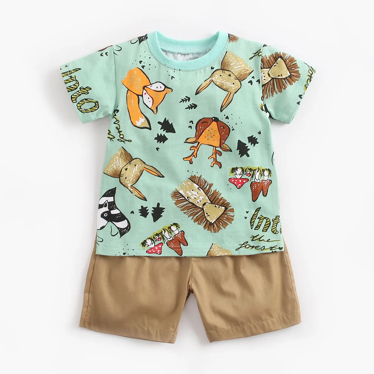 Top   Shorts 2Pcs Cartoon Set
