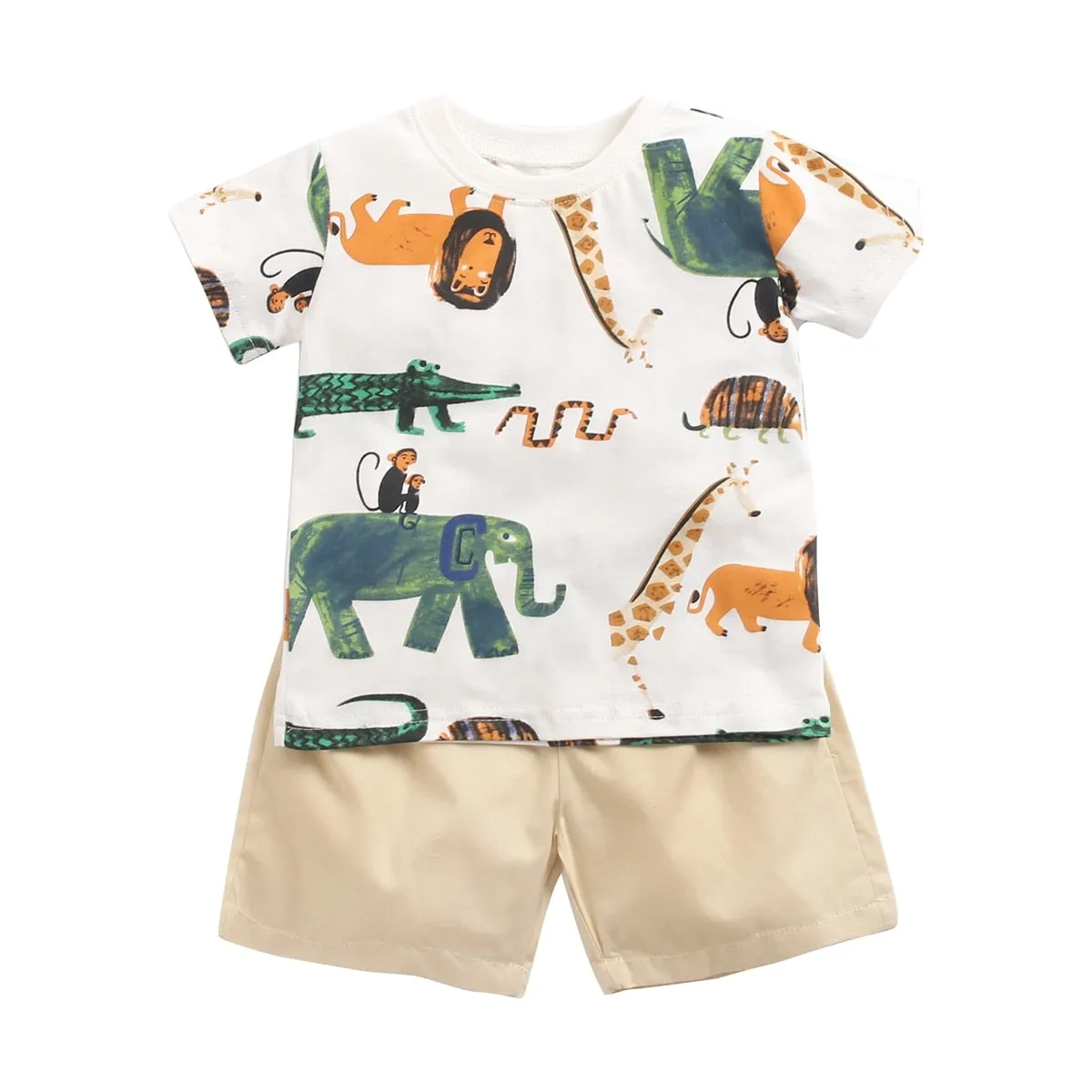 Top   Shorts 2Pcs Cartoon Set