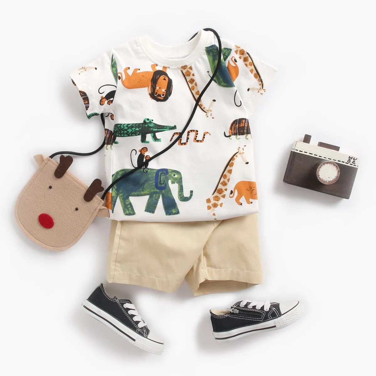 Top   Shorts 2Pcs Cartoon Set